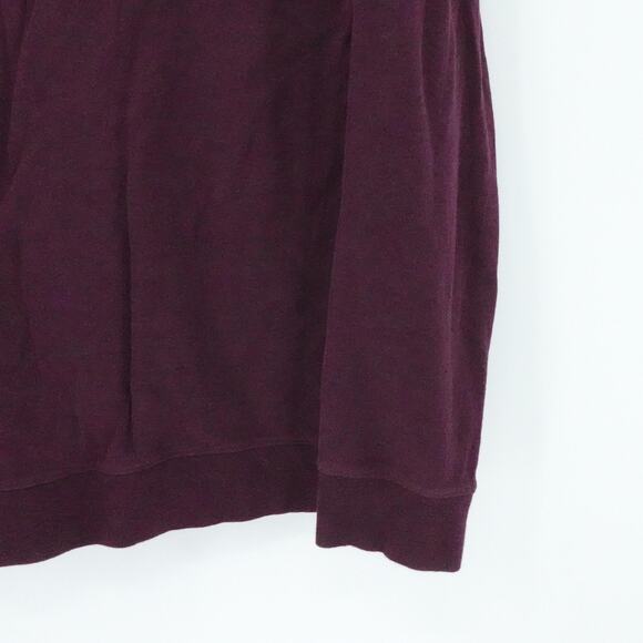 Polo Ralph Lauren Sweater Mens XL Burgundy Quarter Zip Embroidered Pony Preppy - Picture 10 of 15